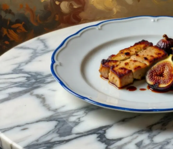 Plat signature du Bistro du Parc présenté comme une nature morte baroque